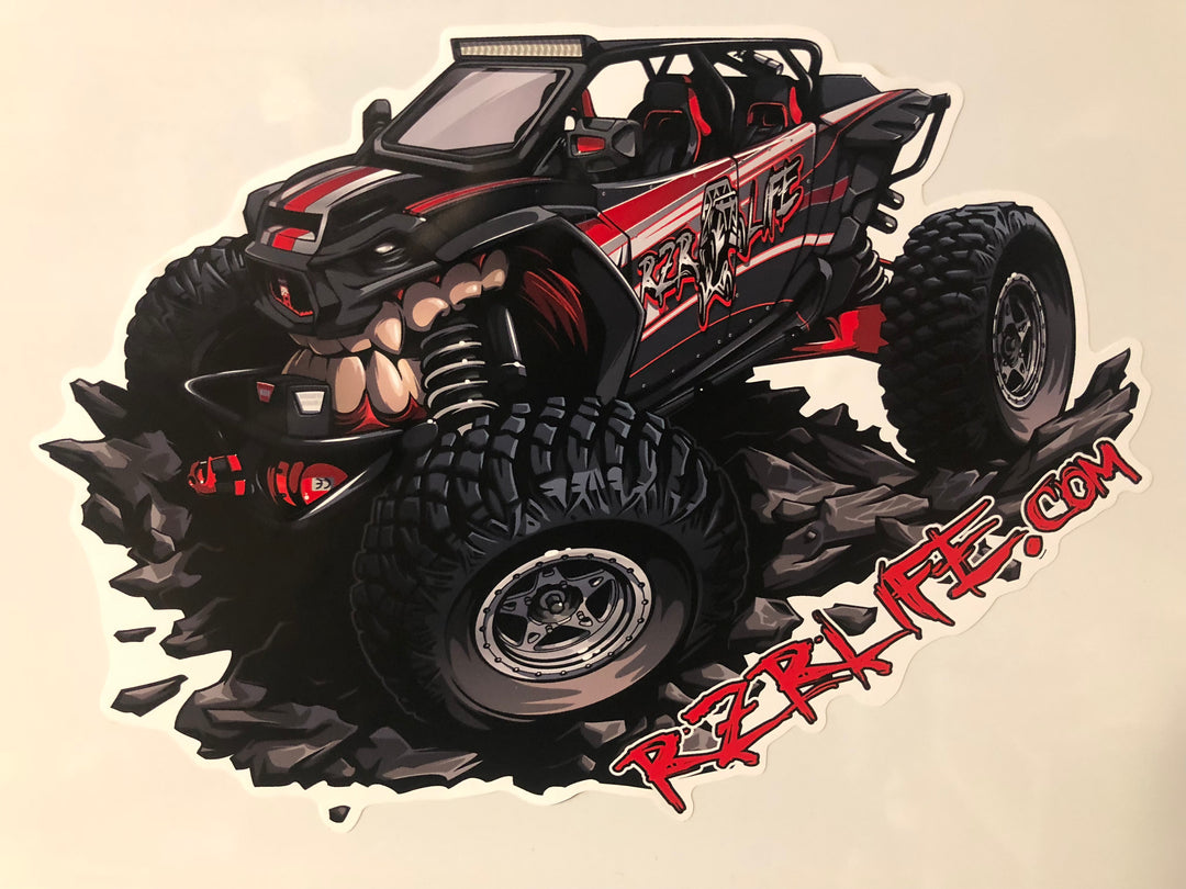 Big Red RZR Life Decal