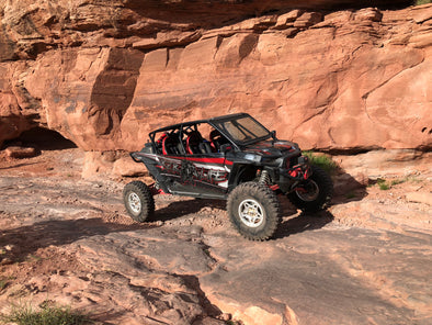 RZR Dynamix and XRC on the Rocks of Moab