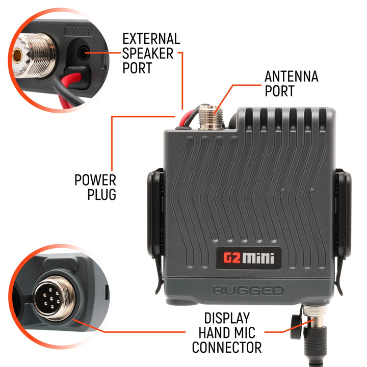 G2 Mini Radio Kit - 30W GMRS Compact Mobile Radio with Antenna