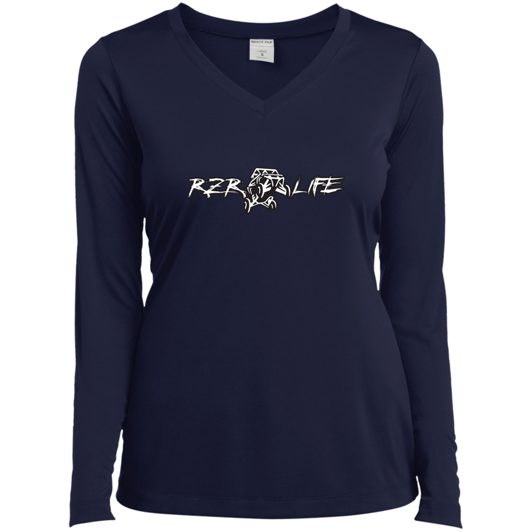 Ladies' LS Performance V-Neck T-Shirt