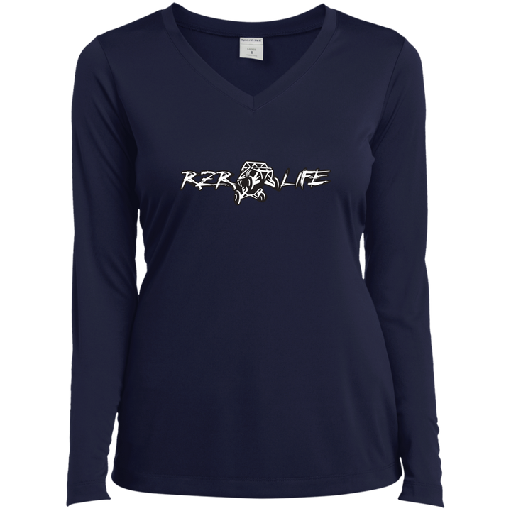 Ladies' LS Performance V-Neck T-Shirt
