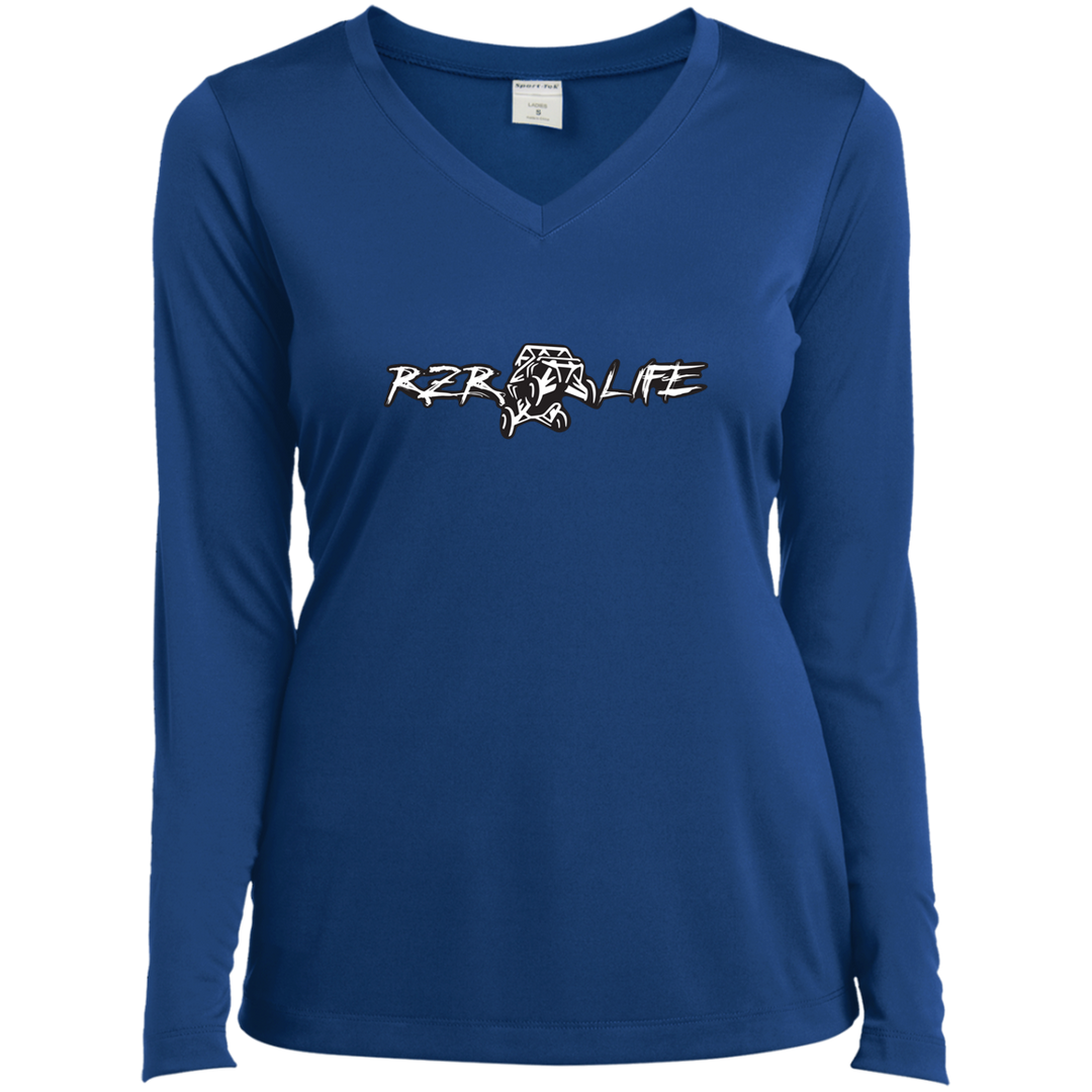 Ladies' LS Performance V-Neck T-Shirt