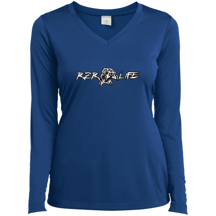 Ladies' LS Performance V-Neck T-Shirt