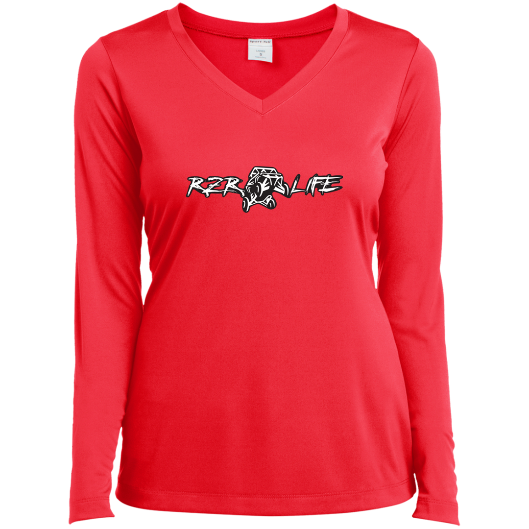 Ladies' LS Performance V-Neck T-Shirt
