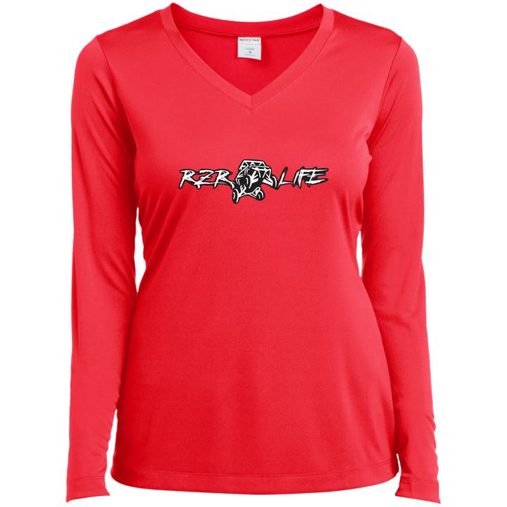 Ladies' LS Performance V-Neck T-Shirt