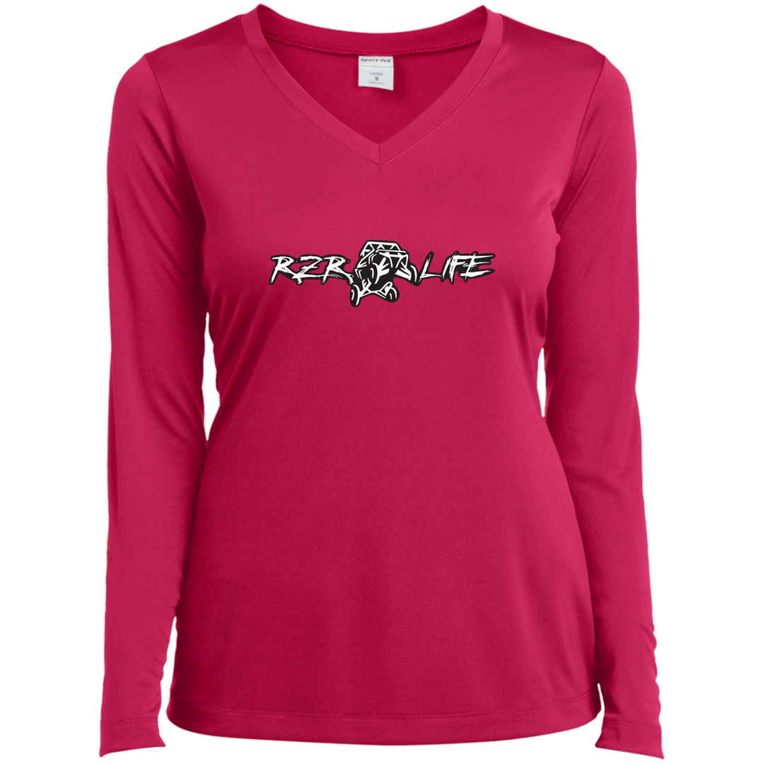 Ladies' LS Performance V-Neck T-Shirt
