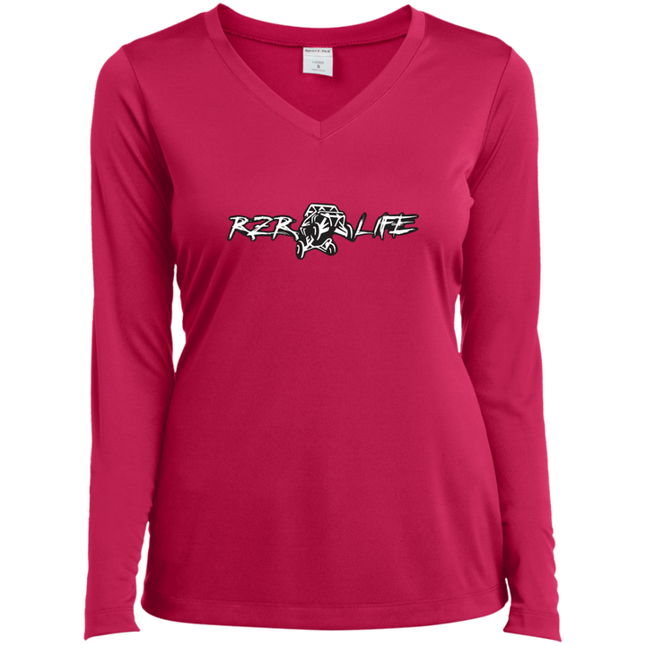 Ladies' LS Performance V-Neck T-Shirt