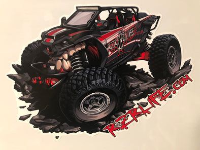 Big Red RZR Life Decal